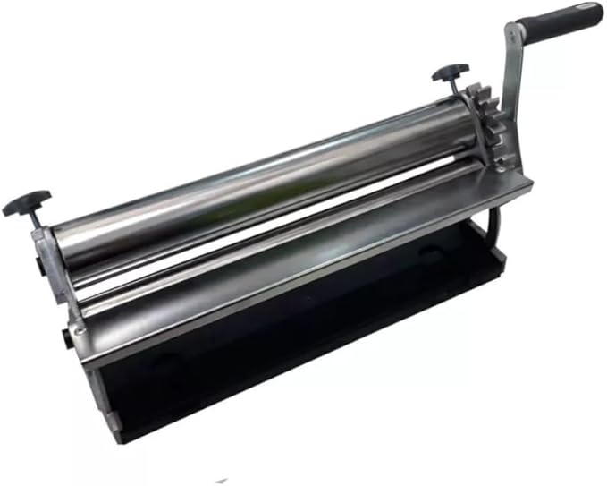 15.75in (40cm) Chrome Dough Laminator – Manual Pasta Maker for Noodles, Breads, Pizza, and Pastry – Adjustable Thickness Control, Durable Cast Iron and Steel Construction