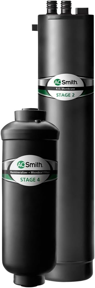 AO Smith Membrane & Remineralizer Replacements For Use with The Clean Water Filter with RO Boost (AO-US-RO-4000) - NSF Certified - Replace Every 12 Months - AO-RO-RM-R