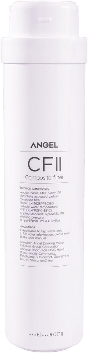 ANGEL X1 Series CFII Replacement Filter Cartridge 1-Pack, for X1, X1Pro, W-J3781-ROC15, W-J3680-ROB15, RO Systems, Removes Dirt, Rust & Sediment, Long-Lasting 6–12 Month Lifespan