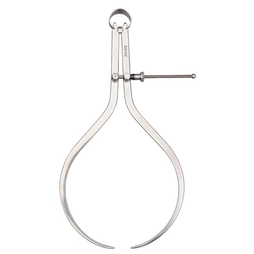 Starrett 79 Series "Yankee" Spring-Type Outside Calipers with Flat Legs and Quick-Spring Nut - Hardened Fulcrum Stud, Spring Joint Type, 12" Size and Capacity - 79B-12