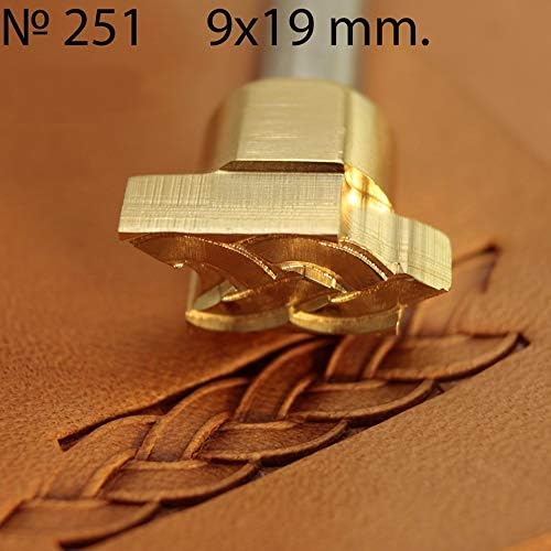 DandS ltd Knitting Leather Stamp Tool, Professional Steel Craft Tool for Leatherworking, Embossing, Carving & Stamping Leather Projects, Belts Wallets & DIY Projects Compatible with Mallet #251