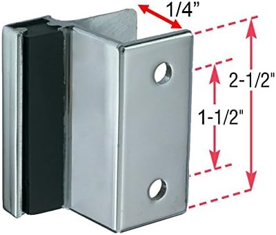 Harris Hardware TP2100 Toilet Partition Die Cast Zamac Complete Outswing Door Hardware Set, 1 in. Door 1-1/4 in. Pilaster
