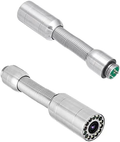 Sewer Camera Head Accessories Ultra-high Definition 12LED Waterproof IP68 for Pipe Drain Endoscope Camera Replacement with Wheel and Protective Cover (0.9inch/23mm)