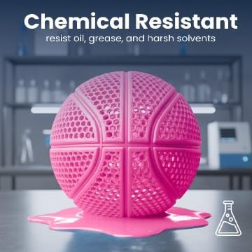 PEBA Filament High Rebound Flexible Filament Super TPU Nylon Based Strength 1.75mm 78% Energy Return Bouncy Airless Basketball Lightweight 3D Printer Filament SpoolHaus Superbounce (Pink, 1kg)