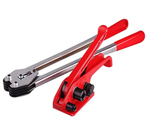 Poly Strapping Tensioner Cutter and Sealer Manual Banding Tool Strapping Packing Kit Set for Width 1/2" -3/4" Polyproplyn and Polyester Plasticstrap Cord