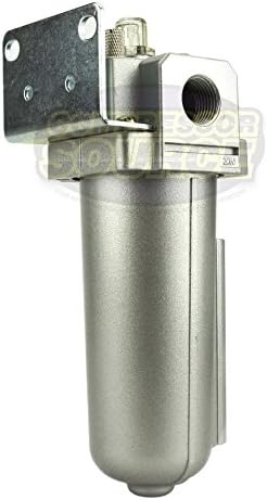 Industrial Grade Lubricator Oiler for Compressed AIR LUBRICATE Pneumatic AIR Tools, Metal Bowl with Visible Sight Glass, 225 PSI MAX (1/2" NPT, 5oz)