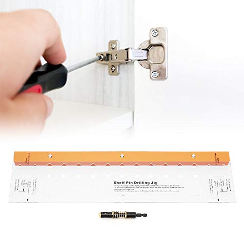 Woodworking Hole Drill Guide, Self Centering Shelf Pin Jig, Positioning Tool for Furniture Factory and DIY Enthusiasts
