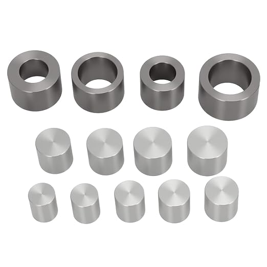 for Coin Jewelry Making - Swedish Wrap Punch & Die Set (4 Dies + 9 Push Rods) - Self-Centering Coin Ring Hole Punch Kit for Metal & Leather Craft