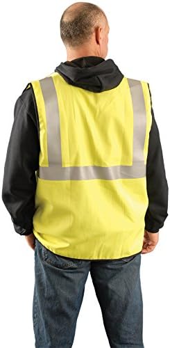 Occunomix LUX-SSCGFR-YXL Classic Flame Resistant Cotton Single Stripe Solid Vest, HRC 1, X-Large, Yellow
