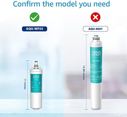 AQUACREST 9601 Water Filter, Model No.AQU-WF55. Replacement for Moen 9601 ChoiceFlo 9600, 9602, 9500, 9501, 9502, Fits F87400, F7400, F87200, 77200, CAF87254, S5500 Series of Moen Faucets