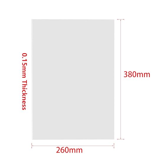 KOYOFEI 6 PCS FEP Film 3D Printer Accessories Spare Parts, FEP Film for ELEGOO Jupiter, Jupiter SE, Photon M3 Max 12.8-13.6 inch Resin 3D Printers 380x260x0.15mm