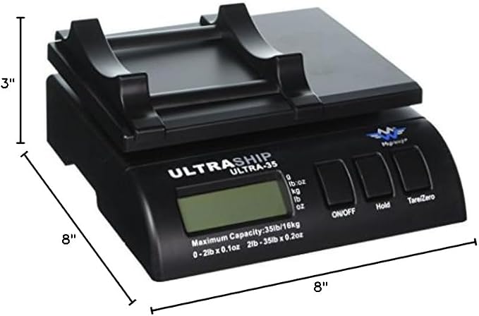 My Weigh UltraShip 35 Lb Electronic Scale,black; blue