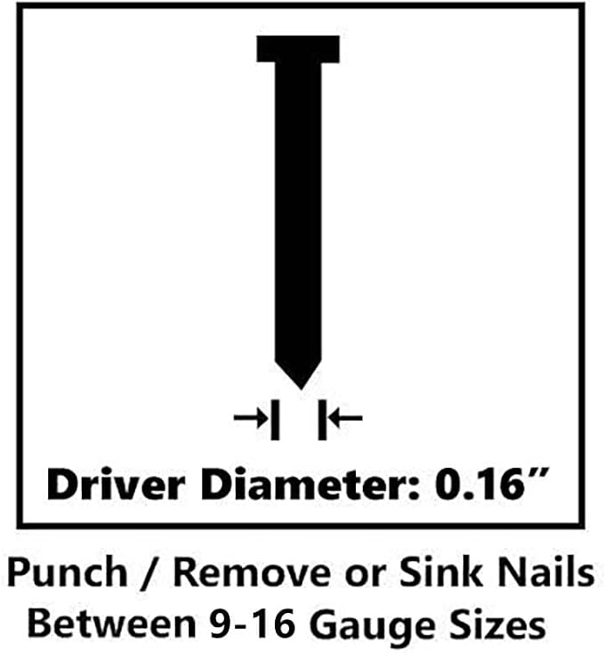 Air Locker AP700 Heavy Duty Professional Air Punch Nailer / Nail Remover / Nail Puller. 1/4 Inch NPT Thread Air Inlet. 80-120 PSI Pneumatic Nailer Removes 10-20 Gauge Nails , Black