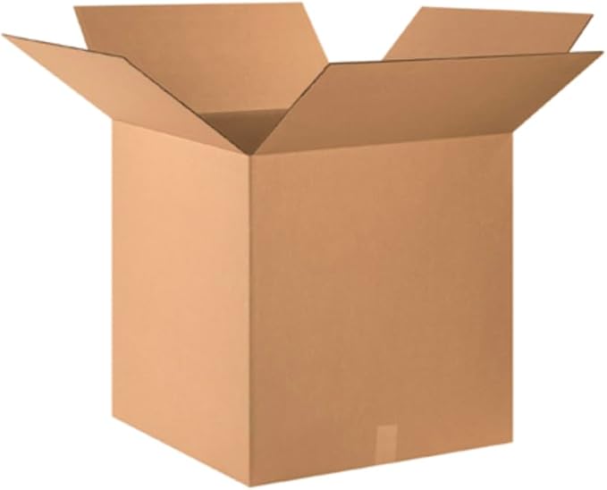 BOX USA Cube Shipping Boxes 25"L x 25"W x 25"H (10-Pack) - X-Large Corrugated Cardboard Packaging Boxes for Shipping, Packing, Moving, and Storage at Home, Office, or Business