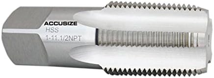 Accusize 1"-11-1/2 HSS Taper Pipe Tap - NPT, NPT-1 | 5 Flutes, 1"-11-1/2", 5 Flutes, 3-3/4" OAL, HSS Taper Pipe Tap - NPT