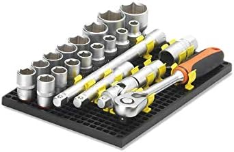 Organizer Genie 76 Piece Pegboard Tool Organizer Starter Kit, Flexible and Specially Designed to Hold All Tools - 4 Red Pegboards, 36 Socket Holders, 36 Universal Clips
