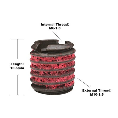 E-Z LOK EZ-450-6 Thread Repair Kit for Metal Carbon Steel Threaded Inserts M6-1.0 and Installation Tools