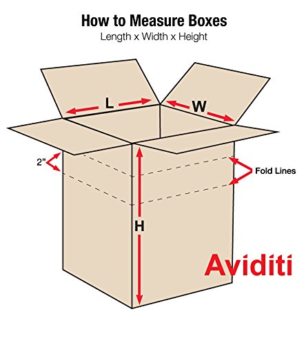 Aviditi MD12126R Multi-Depth Corrugated Cardboard Box 12 1/2" L x 12 1/2" W x 6" H, Kraft, for Shipping, Packing and Moving (Pack of 25)