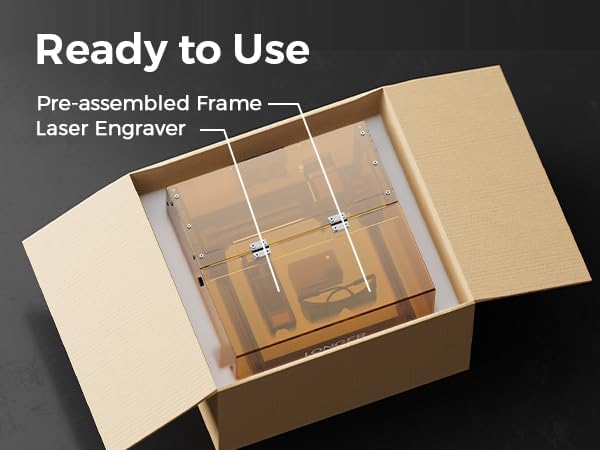 LONGER Ray5 miniS 3.5W Laser Engraver, 0.04mm Ultra-Precision Engraving Machine for Wood, Acrylic & Leather, 12000mm/min High Speed, Class 1 Safety, WiFi & APP Control, Beginner-Friendly, DIY Crafts