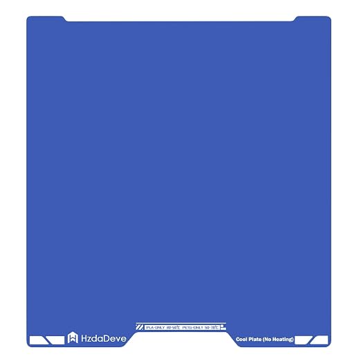 HzdaDeve Upgraded Cool Plate for H2C/A2L Combo Low Temperature Cold Build Plate 335x346.5MM Double Sided Smooth Board Sheet Bed PEI Platform for Bambu Lab 3D Printer (No Heating/No Glue)