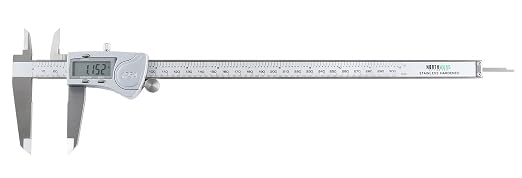 Accusize Industrial Tools IP54 Digital Caliper, 0-12", 2015-0300 | IP54 Water-Resistant, Stainless Steel, 0.0005 in/0.01 mm Resolution, ±0.04 mm Accuracy