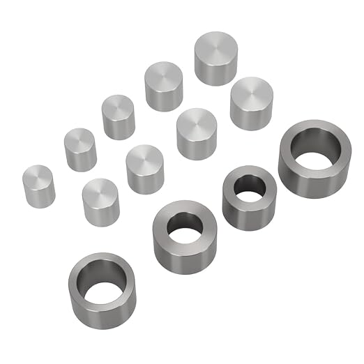 for Coin Jewelry Making - Swedish Wrap Punch & Die Set (4 Dies + 9 Push Rods) - Self-Centering Coin Ring Hole Punch Kit for Metal & Leather Craft