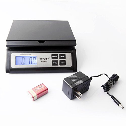 Accuteck 85LB Heavy Duty Digital Shipping Postal Scale with Extra Large Display (Battery and AC Adapter Included)