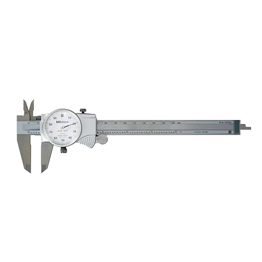 Mitutoyo 505-742J Dial Caliper, 0-6" Range, 0.001" Accuracy, 0.1"/Rev, Smooth Dial Movement with Shock Protection, Lock Screw, Improved Readability, Measures OD, ID, Depth & Steps | 0.001" Accuracy, 0.1"/Rev Smooth Dial Movement, Shock Protection & Loc...