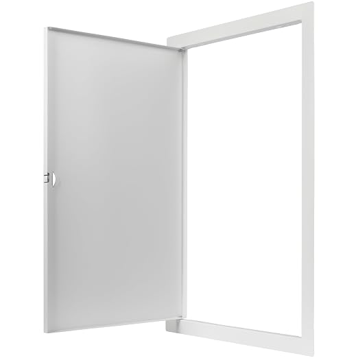 12" x 20" White Metal Access Panel - Wall Access Panel for Drywall - Hidden Wire Cover for Wall Covering Panels - Plumbing, Electricity, Heating Alarm, Bathroom, Dry Wall Hole Cover