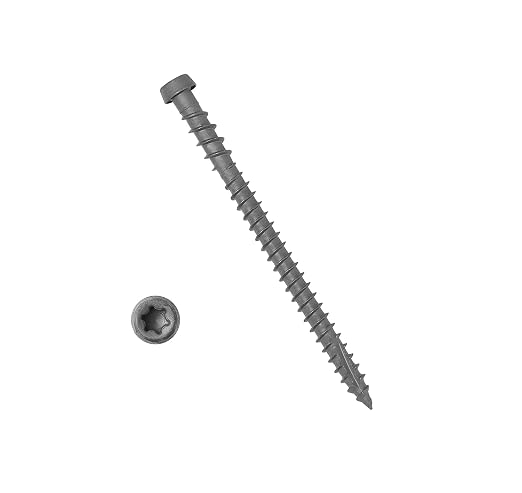 Coated Composite Deck Screws #10 x 2-3/4, Self Tapping Wood Screws and Deck Screws with Torx T20 Star Drive, Type 17 Point, Flat Head, 1 Free Bit Included (Dark Gray, 350), by YYL FASTENER