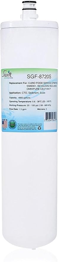 Swift Green Filters SGF-8720S Compatible Commercial Water Filter for CFS8720-S, 5589301, CFS8720, 5589314, BGC-2300S, CELF-5M-P, EFS8002S (12 pack).