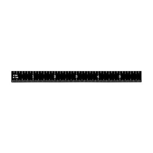 PEC Tools Stainless Steel Flexible Machinist Rules with Black Chrome Finish, Imperial Scale Graduations (1/8", 1/16", 1/32", 1/64"), 6" + 12" Value Bundle Set, Made in USA