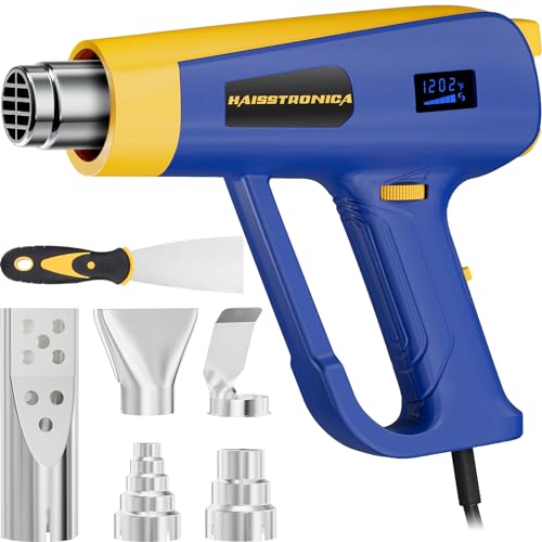haisstronica 220pcs 3:1 Heat Shrink Tubing and Heat Gun with 5 Nozzles for Soldering
