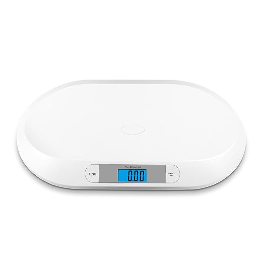 SIKE Digital Baby Scale and Pet Scale, Accurate Digital Scale for Infants Toddlers Babies, Portable Digital Scale for Puppy Dog Cat, 44 LB Capacity, 3 Weighing Modes, LED Screen, Auto-Off