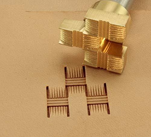 DandS ltd Leather Stamp Tool, Basket Weave, Professional Steel Craft Tool for Leatherworking, Embossing, Carving & Stamping Leather Projects, Belts Wallets & DIY Projects Compatible with Mallet #205-3