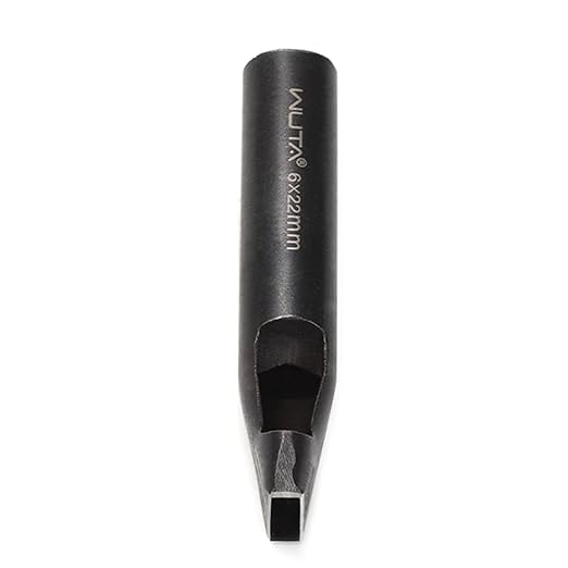 WUTA Rectangle Leather Hole Punch, High Carbon Steel Punching Tool, Hollow Punch Cutter for Leather Belt & DIY Crafting (6 * 22mm, 1PC)