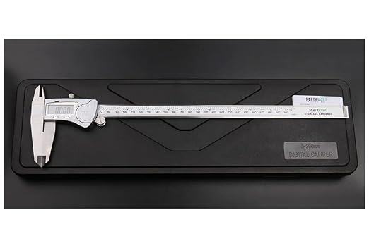 Accusize Industrial Tools IP54 Digital Caliper, 0-12", 2015-0300 | IP54 Water-Resistant, Stainless Steel, 0.0005 in/0.01 mm Resolution, ±0.04 mm Accuracy