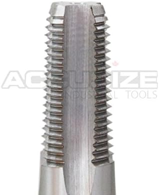 Accusize Industrial Tools NPT-14 H.S.S. Taper Pipe Tap, ¼ in-18, 4 Flutes | 1/4"-18, 4 Flutes, 2-7/16" OAL, HSS Taper Pipe Tap - NPT