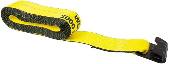 Mytee Products (2 Pack) 3" x 30' Ratchet Tie-Down Straps w/Flat Hook 15,000 Lbs Capacity - Yellow
