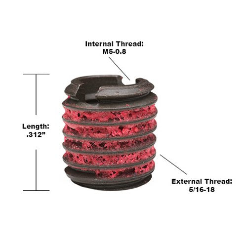 E-Z LOK EZ-310-M5 Thread Repair Kit for Metal Carbon Steel Threaded Inserts M5-0.8 and Installation Tools