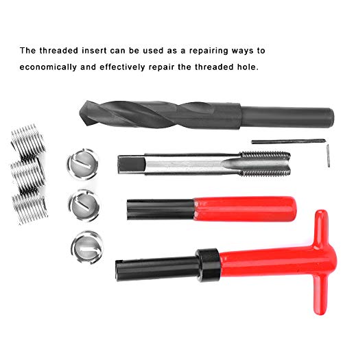11Pcs M16x1.5 Thread Repair Kit Stainless Steel Drill Helicoil Repair Kit Threaded Reply Tool Kit
