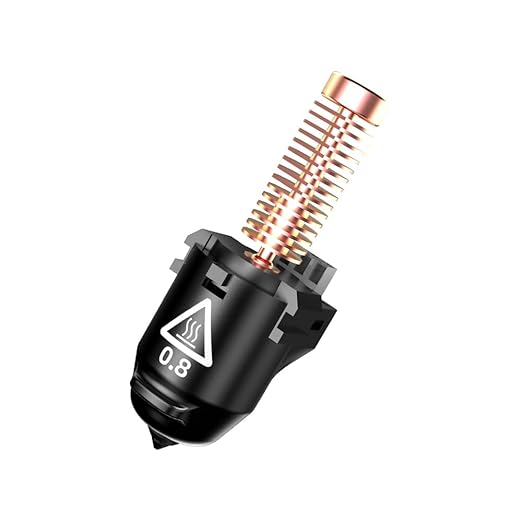 FLASHFORGE Adventurer 5M Series 3D Printer Nozzle Assembly, 3S Quick-Detachable Nozzle,Max 280℃ High Temperature & High Flow 32mm³/s Nozzle for Adventurer 5M/5M Pro 3D Printers(0.8mm)