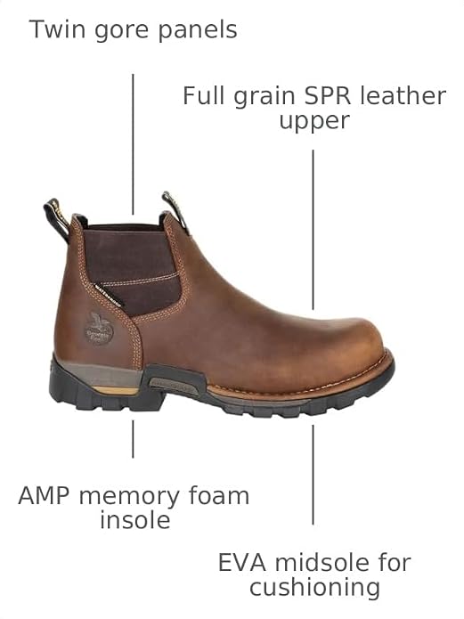 Georgia Boot Eagle One Steel Toe Waterproof Chelsea Work Boot