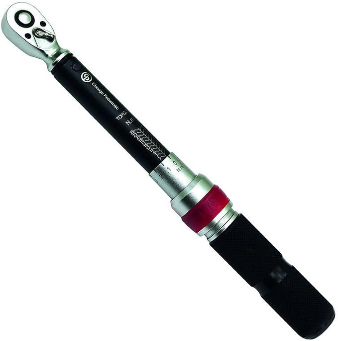 Chicago Pneumatic CP8905 - Manual Torque Wrench, 1/4 Inch, Torque (Min/Max) 5-20 ft. lbf / 5-25 Nm, Automotive, Bike Torque Wrench, Car Garage, Home Improvement Hand Tool, Heavy Duty