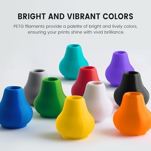 TECBEARS PETG Filament 1.75mm 1KG, 3D Printer Filament PETG, Strong Toughness, 1KG(330M) Filament High Precision, Dimensional Accuracy ±0.02mm,White
