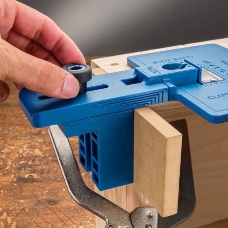 Rockler Corner Key Dowel Jig – Premium Doweling Jig For Decorative Mitered Joints – Dowel Hole Jig w/Molded Reference Lines - Woodworking Jigs Includes 1/8'', 1/4'', 3/8'' Drill Guide– Dowel Tool Kit