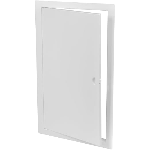 10" x 20" White Metal Access Panel - Wall Access Panel for Drywall - Hidden Wire Cover for Wall Covering Panels - Plumbing, Electricity, Heating Alarm, Bathroom, Dry Wall Hole Cover
