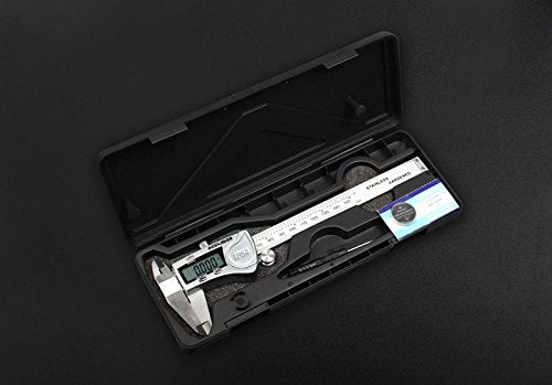 Accusize Industrial Tools Digital Caliper, 0-6''/0-150 mm Range by 0.0005''/0.01 mm Resolution, Large LCD, Ip54 Water Resistant, 2015-0150
