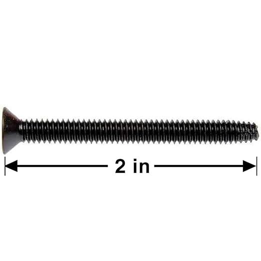 BCP Fasteners 100 Qty 5/16-18 x 2” Trailer Deck Screws Type F, Flat Head Thread Cutting, T40 Star Drive, Black Phosphate Coated Steel Screws for Wood to Metal, Utility Trailers (BCP1250)