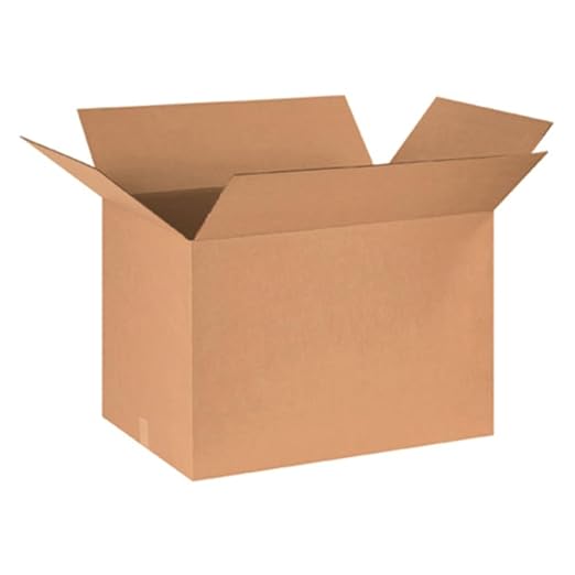 BOX USA 291720 Corrugated Cardboard Box 29" L x 17" W x 20" H, Kraft, for Shipping, Packing and Moving (Pack of 10)